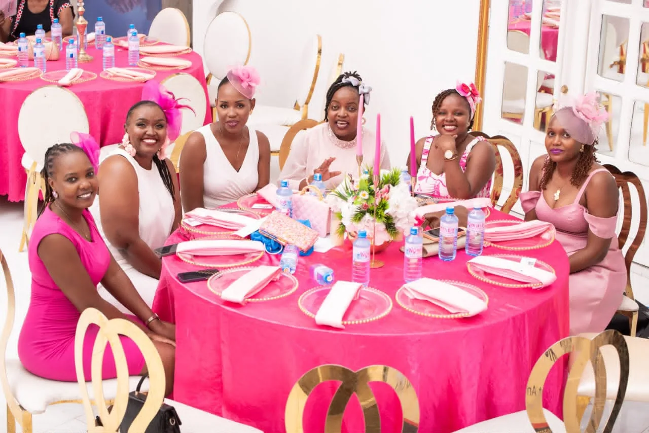 Secondary school girls in uniform studying together in a classroom in Mombasa, Kenya